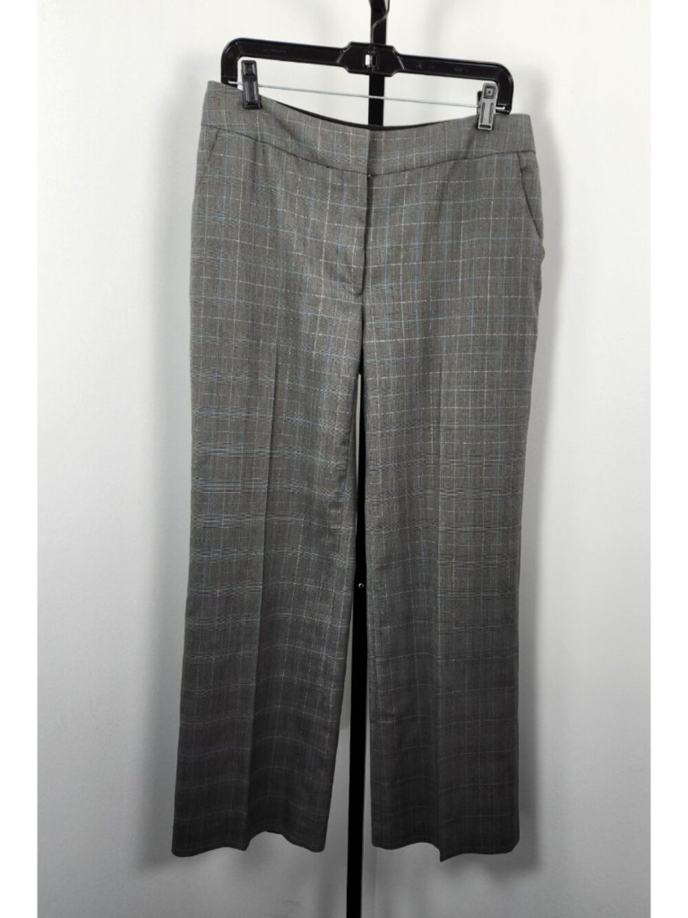 Maxime Dress Pants Women's Size 10 Gray Hi-Rise Greta Fit Pinstripe Stretch